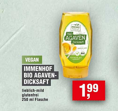 IMMENHOF BIO AGAVEN-DICKSAFT 250 ml Flasche