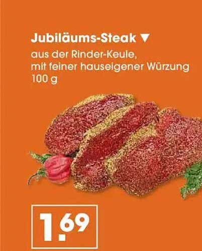Jubiläums-Steak - Aus der Rinder-Keule mit feiner hauseigener Würzung