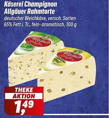 Käse von der Käsetheke – Allgäuer Rahmtorte