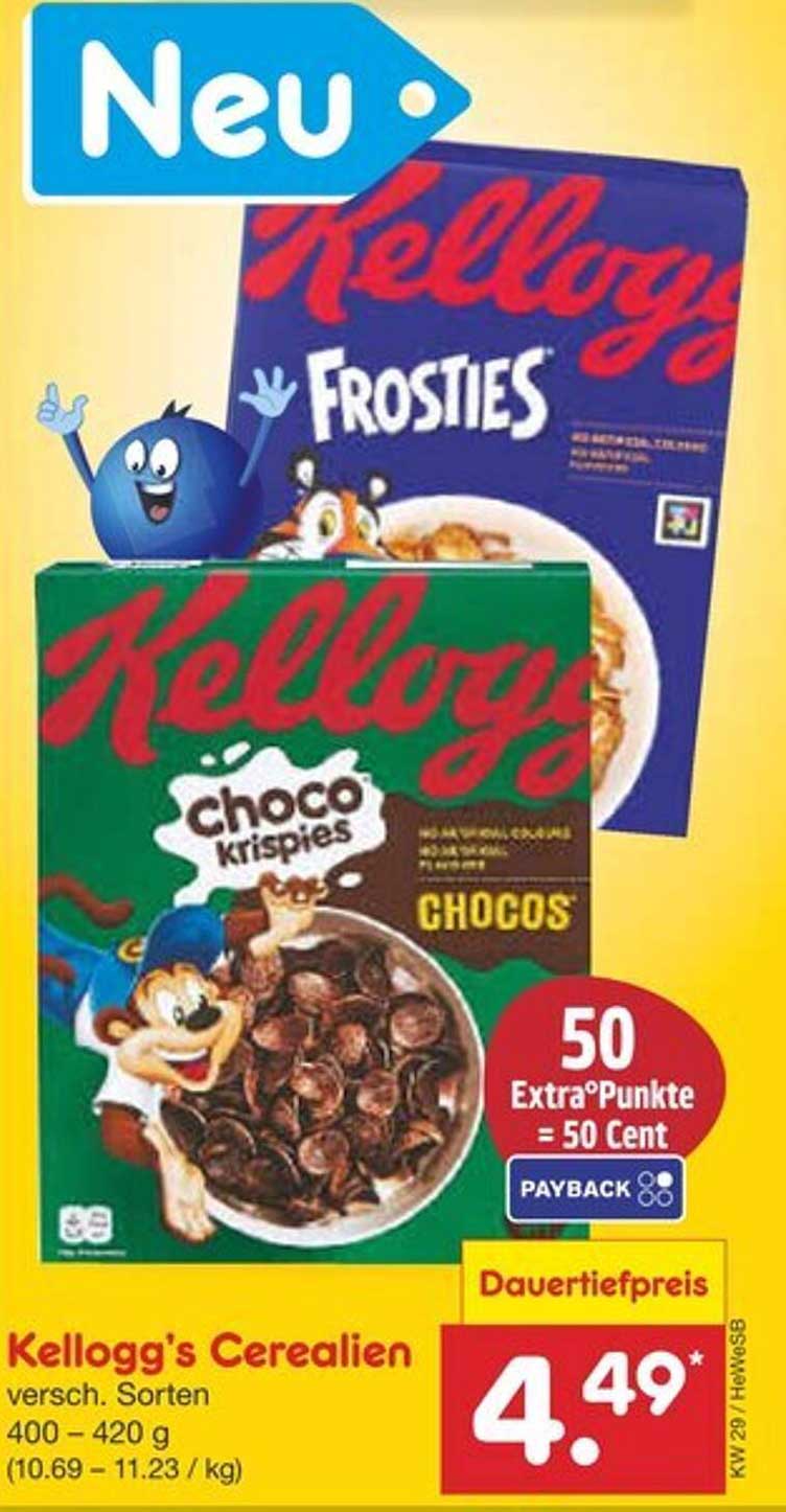 Kellogg's Cerialien - Verschiedene Sorten (400 – 420 g)