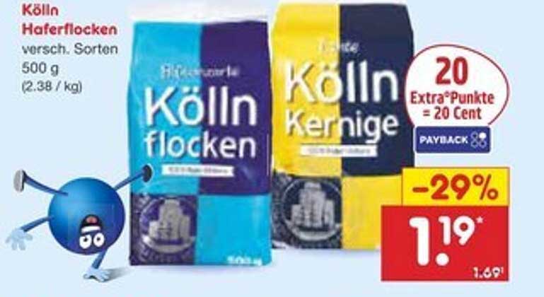 Kölln Haferflocken versch. Sorten 500 g