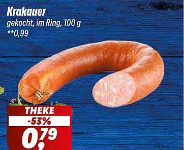 Krakauer gekocht, im Ring, 100 g