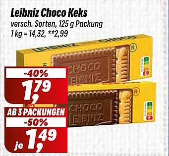 Leibniz Choco Keks 125 g Packung
