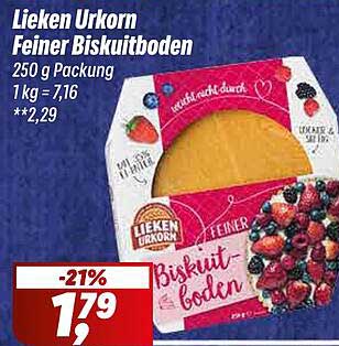 Lieken Urkorn Feiner Biskuitboden 250 g Packung