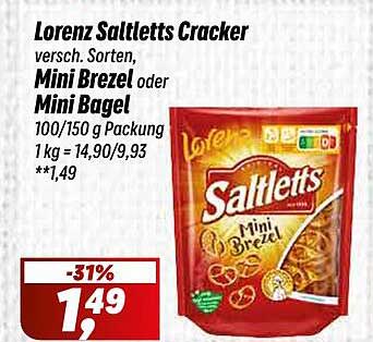 Lorenz Saltletts Cracker – Mini Brezel oder Mini Bagel