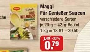 Maggi Für Genießer Saucen verschiedene Sorten je 20-g – 42-g-Beutel