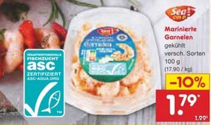 Marinierte Garnelen - gekühlt, verschiedene Sorten 100 g