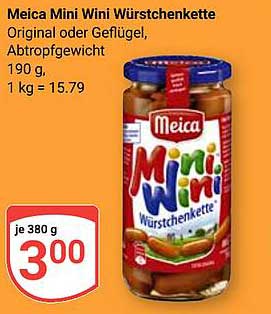 Meica Mini Wini Würstchenkette 380 g - Original oder Geflügel