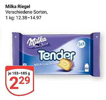 Milka Riegel Tender 5x1