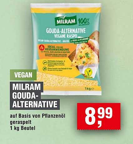 MILRAM Gouda-Alternative vegane Raspel 1 kg