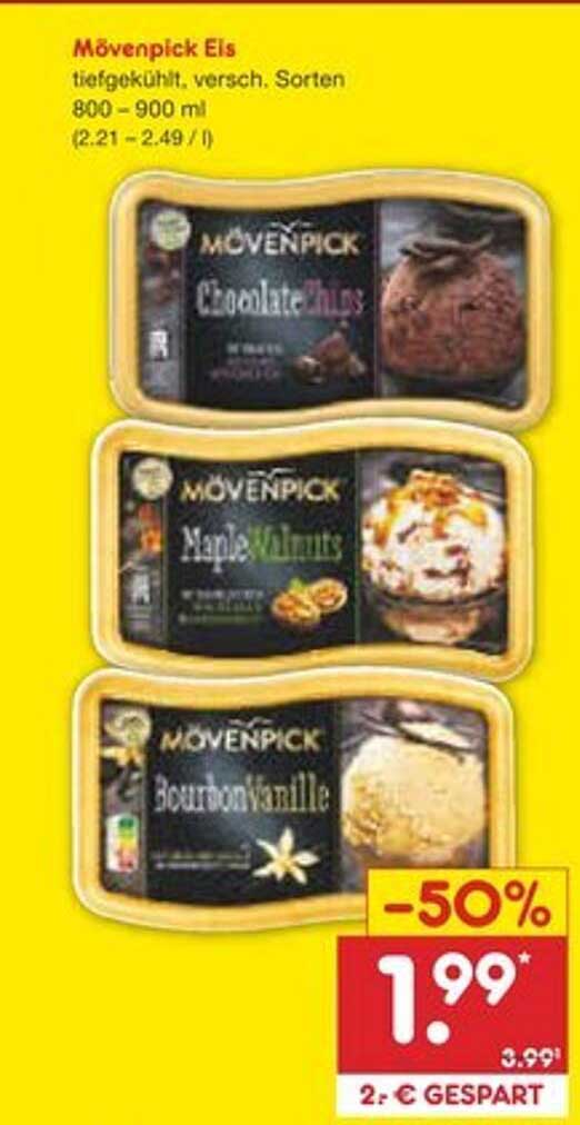 Mövenpick Eis - verschiedene Sorten 800 - 900 ml