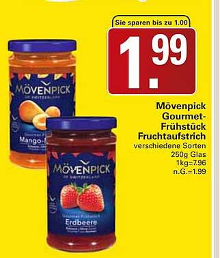 Mövenpick Gourmet-Frühstück Fruchtaufstrich verschiedene Sorten 250g Glas