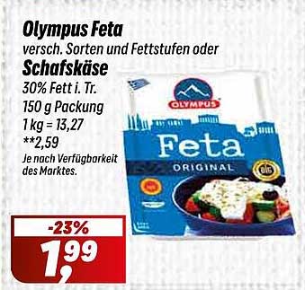 Olympus Feta - verschiedene Sorten und Fettstufen