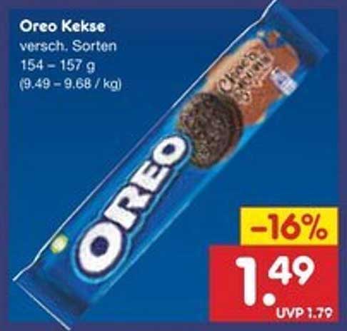 Oreo Kekse, verschiedene Sorten