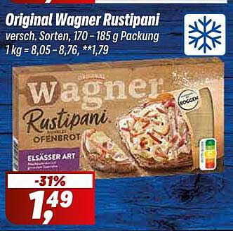 Original Wagner Rustipani - versch. Sorten, 170-185 g Packung
