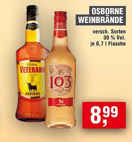 OSBORNE WEINBRÄNDE - Verschiedene Sorten