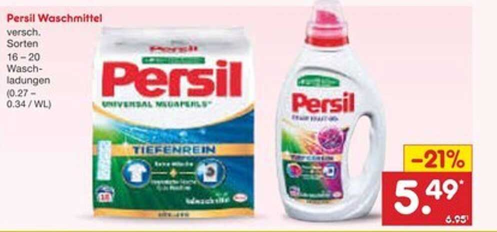 Persil Waschmittel - verschiedene Sorten, 16 – 20 Waschladungen