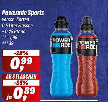 Powerade Sports – Erfrischungsgetränk in verschiedenen Sorten