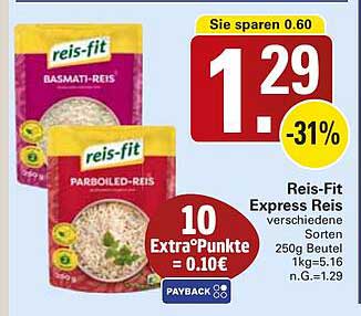 Reis-Fit Express Reis verschiedene Sorten 250g Beutel