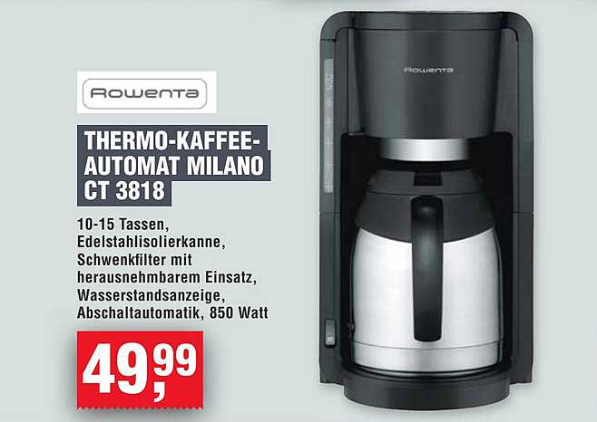 ROWENTA THERMO-KAFFEE-AUTOMAT MILANO CT 3818
