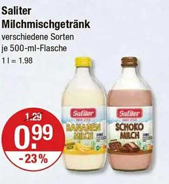 Saliter Milchmischgetränk - verschiedene Sorten je 500-ml-Flasche