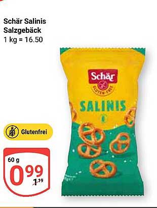 Schär Salinis Salzgebäck 60 g