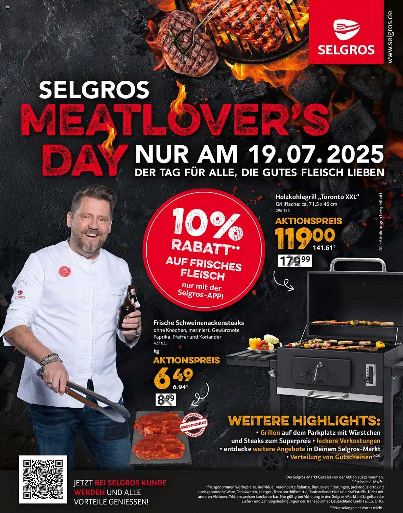 Selgros Meatlover's Day - 10% Rabatt auf frisches Fleisch nur am 19.07.2025!