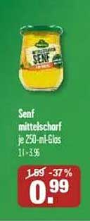 Senf mittelscharf je 250-ml-Glas