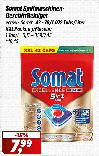 Somat Spülmaschinen-GeschirrReiniger XXL Packung