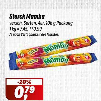 Storck Mamba, verschiedene Sorten, 106 g Packung