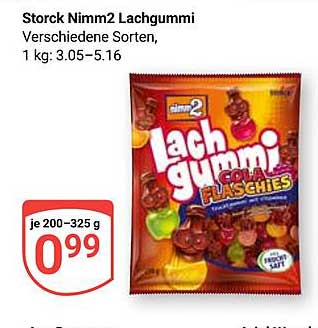 Storck Nimm2 Lachgummi Cola Fläschies, 200-325 g