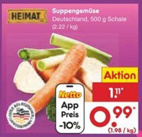 Suppengemüse, Deutschland, 500 g Schale