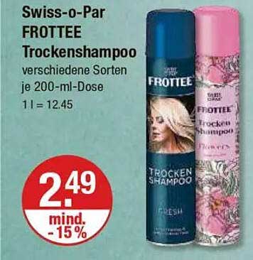 Swiss-o-Par FROTTEE Trockenshampoo 200 ml - verschiedene Sorten