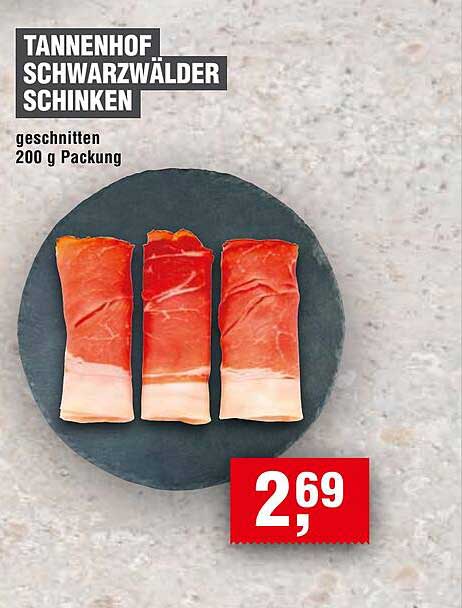 TANNENHOF SCHWARZWÄLDER SCHINKEN - geschnitten 200 g Packung