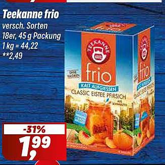 Teekanne frio 18er Packung - Classic Eistee Pfirsich