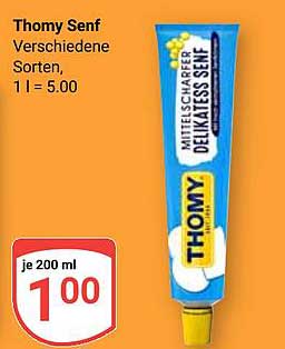 Thomy Senf - verschiedene Sorten, 200 ml für nur 1,00 €
