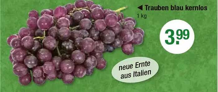 Trauben blau kernlos 1 kg