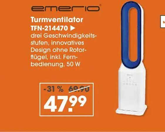 Turmventilator TFN-214470 von Emerio