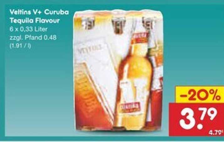 Veltins V+ Curuba Tequila Flavour 6 x 0,33 Liter