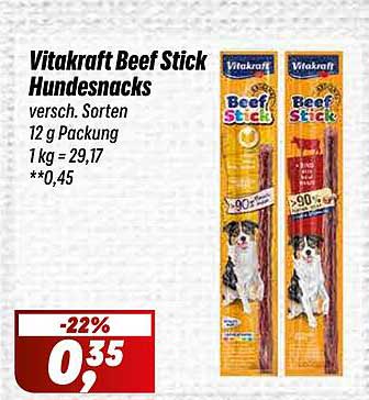 Vitakraft Beef Stick Hundesnacks - verschiedene Sorten
