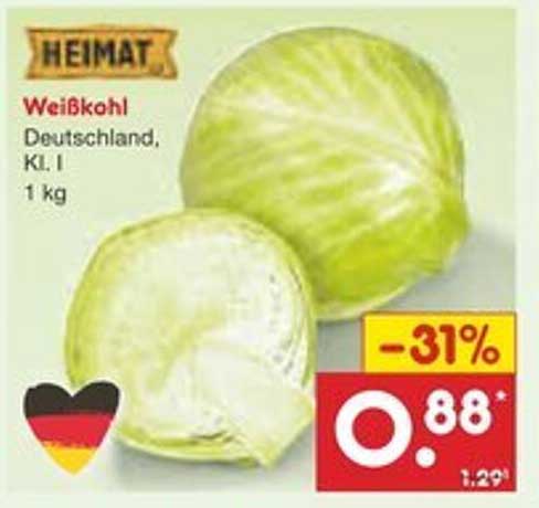 Weiße Kohlsorten von HEIMAT, Deutschland, KL I – 1 kg