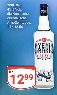 Yeni Raki 0,7 l für nur 12,99 €