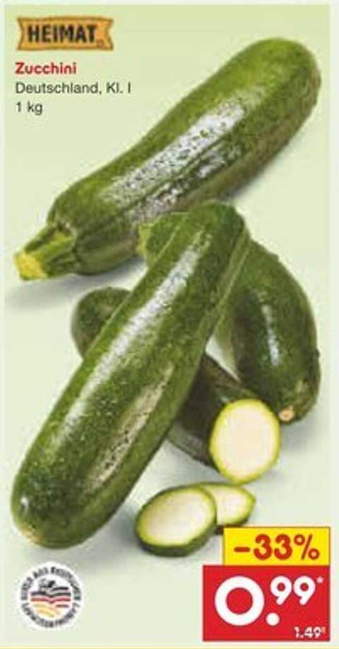 Zucchini, Deutschland, KI. I, 1 kg - Nur 0,99 €