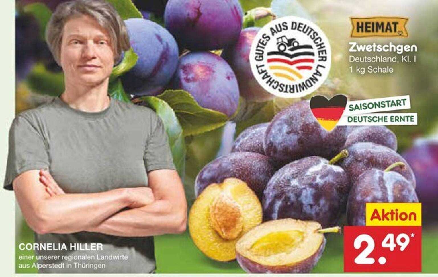 Zwetschgen aus Deutschland, K.L. I - 1 kg Schale