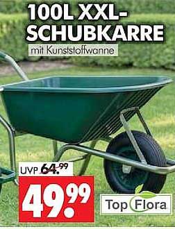 100L XXL-SCHUBKARRE mit Kunststoffwanne