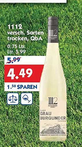 1112 versch. Sorten trocken, QBA