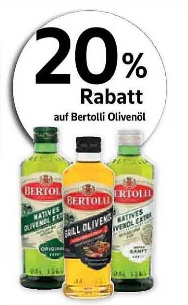 20% Rabatt auf Bertolli Olivenöl