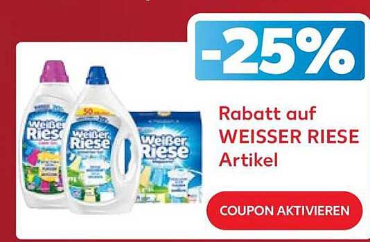 -25% Rabatt auf WEISSER RIESE Artikel