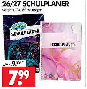 26/27 SCHULPLANER versch. Ausführungen