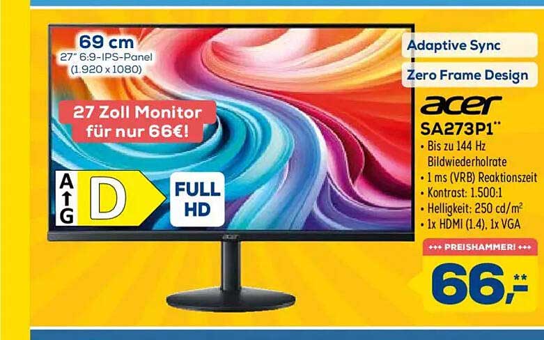 27 Zoll Monitor für nur 66€!